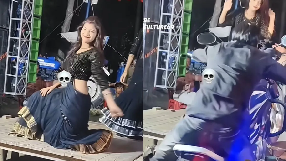 स्टेज पर बाइक लेकर घुसा युवक- India TV Hindi