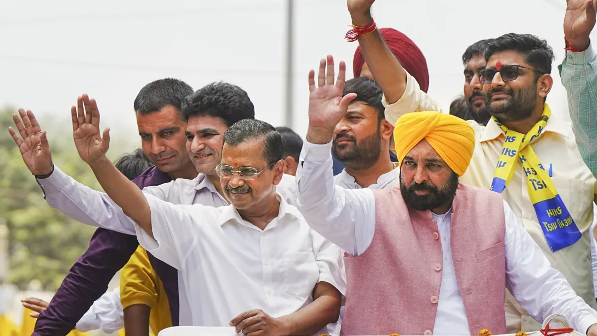 AAP leaders Arvind Kejriwal and Bhagwant mann- India TV Hindi