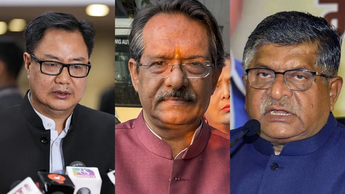 Kiren Rijiju, Ravi Shankar Prasad and Harsh Malhotra- India TV Hindi