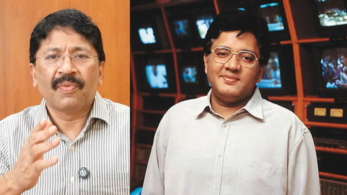 दयानिधि मारन (बाएं) और कलानिधि मारन। 