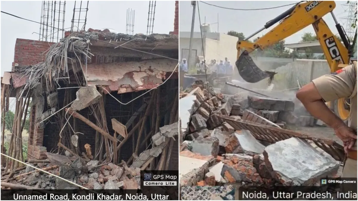 Noida Authoritys big bulldozer action demolished illegal construction built on 40000 square meters v- India TV Hindi