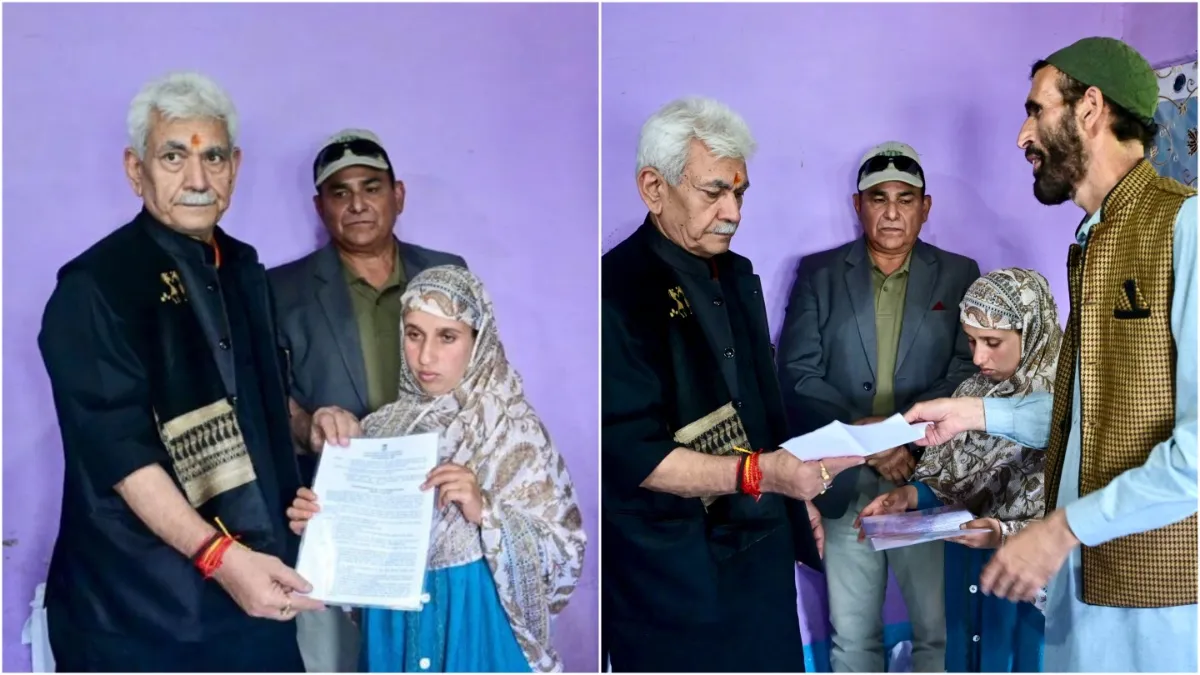 Lieutenant Governor Manoj Sinha met the family members of Adil who was killed in the Pahalgam attack