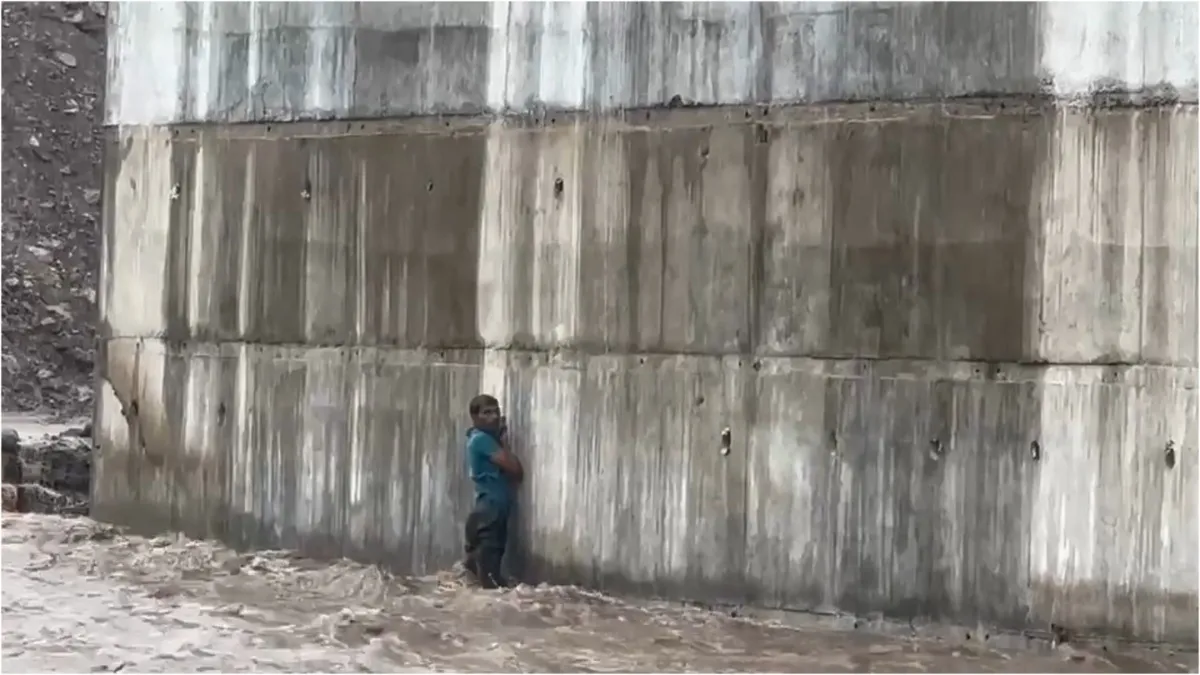 Heavy rain wreaks havoc in Gujarat man trapped in strong flow of water in Dahod video surfaced- India TV Hindi