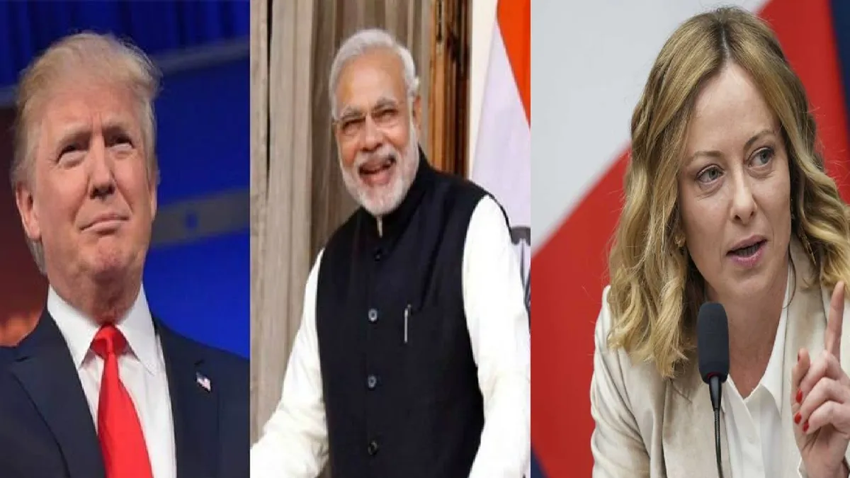 डोनाल्ड ट्रंप, पीएम मोदी और जियोर्जिया मेलोनी- India TV Hindi