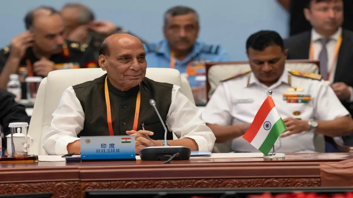 Defence Minister Rajnath Singh is attending the two-day SCO Defence Ministers' Meeting in China's Qi