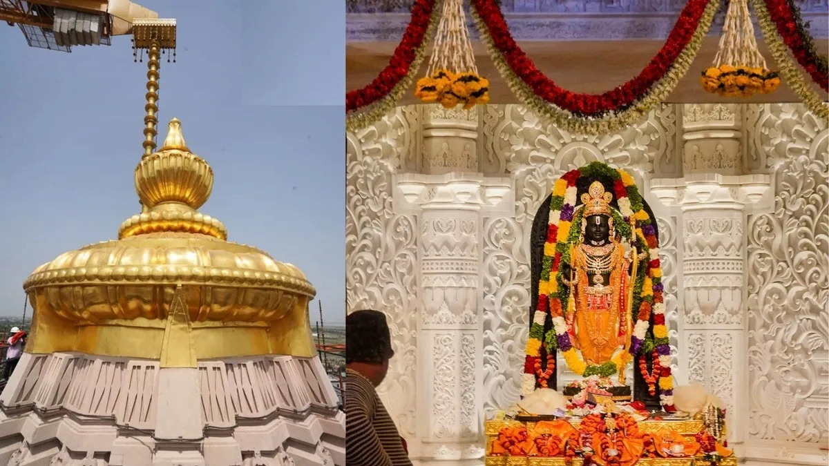भूतल पर बने दरवाजों और भगवान राम के सिंहासन में बड़े पैमाने पर सोने का इस्तेमाल किया गया है।