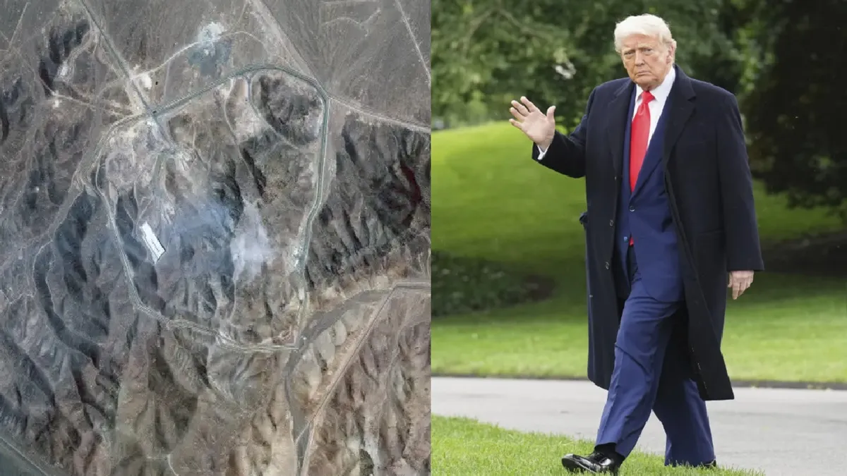 Donald Trump and Iran Fordo Nuclear Site