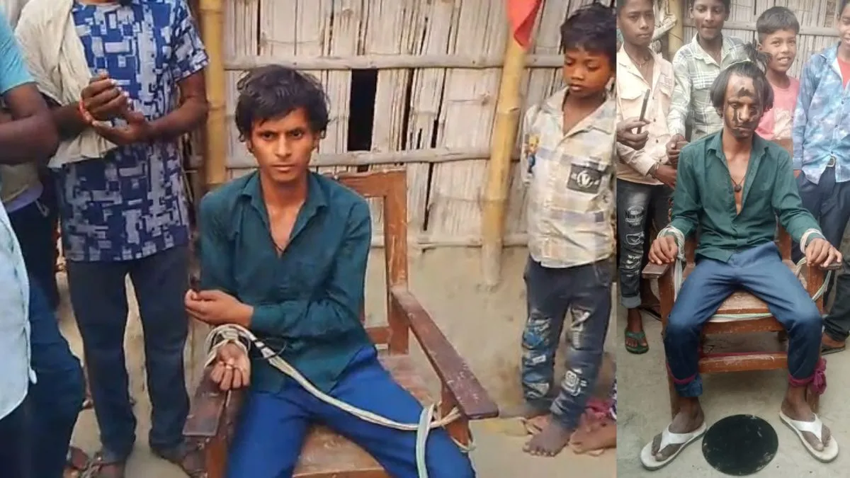 प्रेमी के मुंह पर पोती कालिख।- India TV Hindi