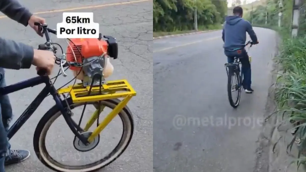 शख्स ने साइकिल को कर दिया मोटरसाइकिल में तबदील- India TV Hindi