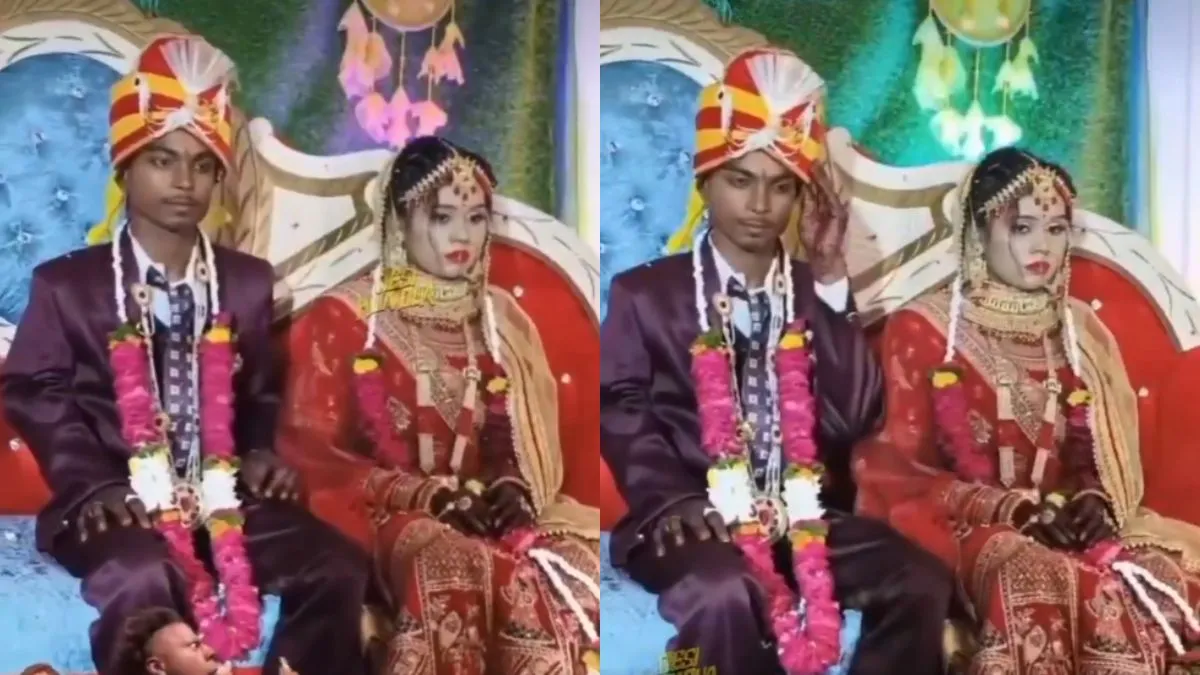 साथ में बैठे दूल्हा-दुल्हन- India TV Hindi