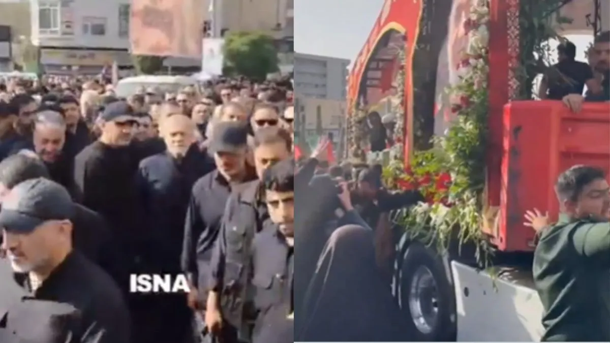 ईरान के राष्ट्रपति डॉ. मसूद पेजेश्कियन ने इजरायल के साथ जंग में शहीदों को दी श्रद्धांजलि।- India TV Hindi