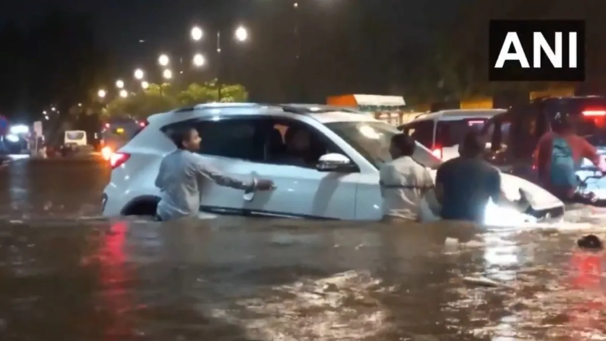 Gurugram Rain waterlogging