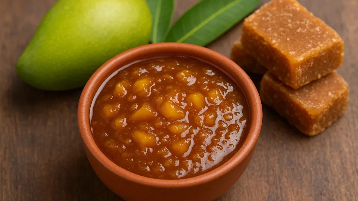 Mango and jaggery