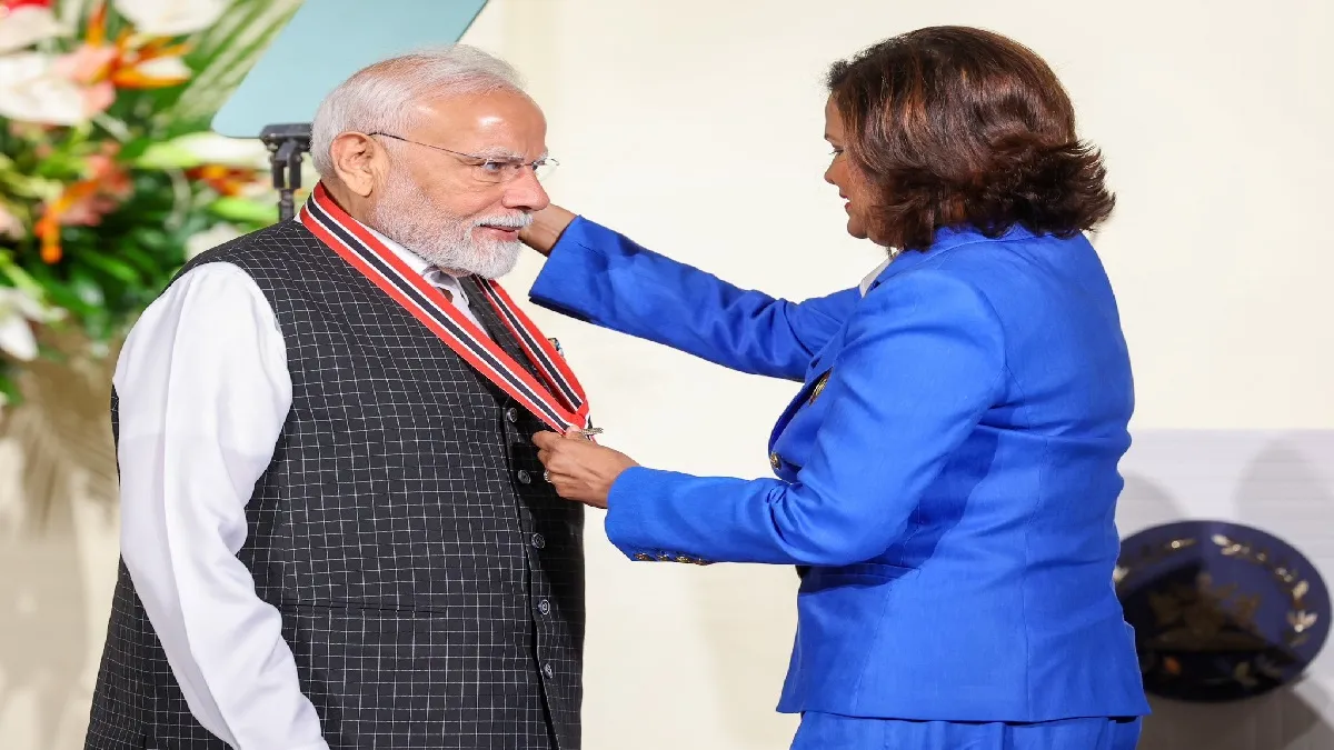 पीएम मोदी को त्रिनिदाद एवं टोबैगो के सर्वोच्च नागरिक सम्मान &lsquo;द ऑर्डर ऑफ द रिपब्लिक ऑफ त्रिनिदाद एंड - India TV Hindi