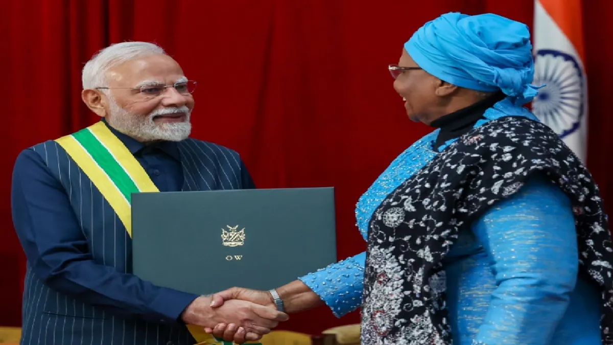 प्रधानमंत्री नरेंद्र मोदी को नामीबिया के सर्वोच्च पुरस्कार से सम्मानित किया गया।- India TV Hindi