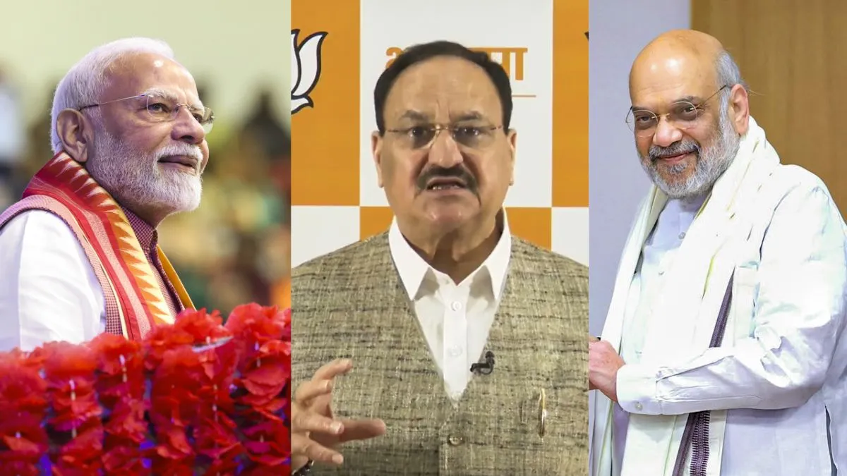 Modi, JP nadda, Amit Shah