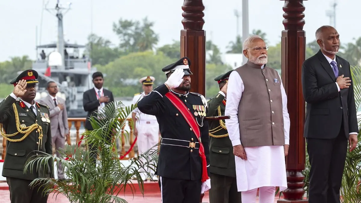 माले में पीएम मोदी और मालदीव के राष्ट्रपति मोहम्मद मुइज्जू।- India TV Hindi