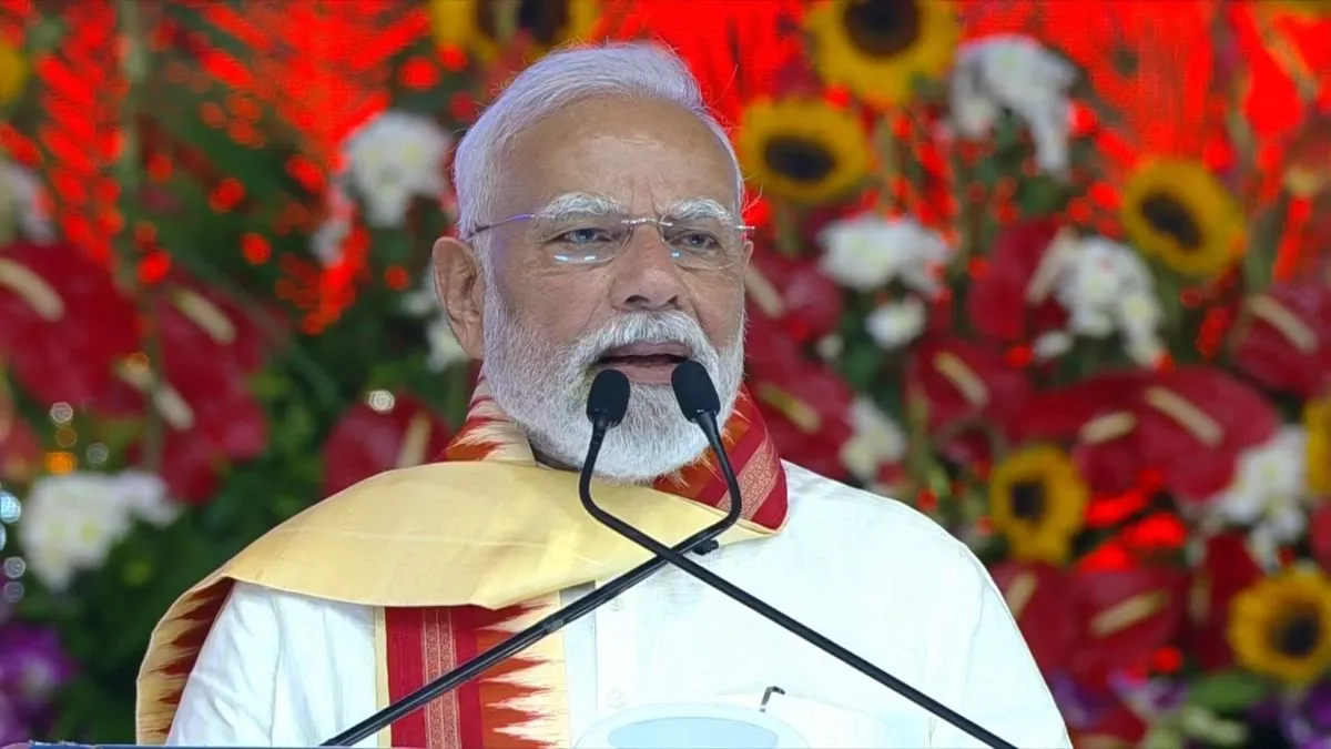 अहमदाबाद की जनसभा में पीएम मोदी।- India TV Hindi
