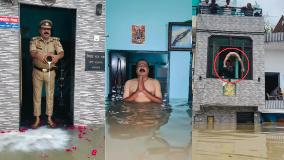 Prayagraj, Viral Video, SI Chandradeep Nishad