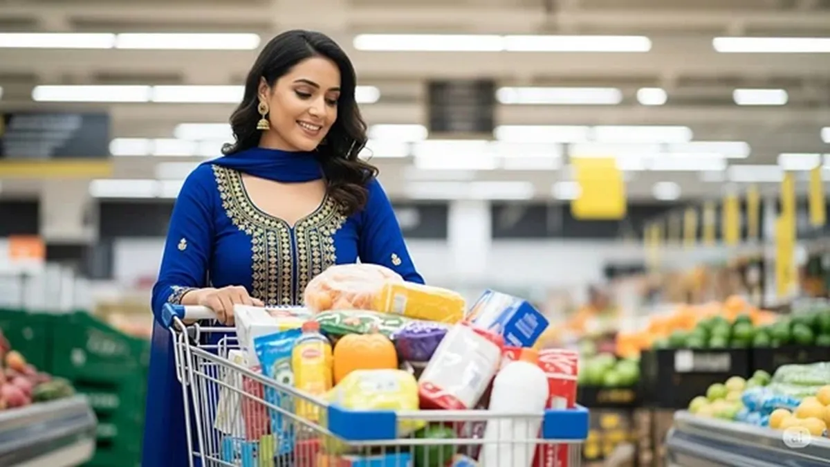 जनरल स्टोर में खरीदारी करती एक महिला कस्टमर।- India TV Paisa