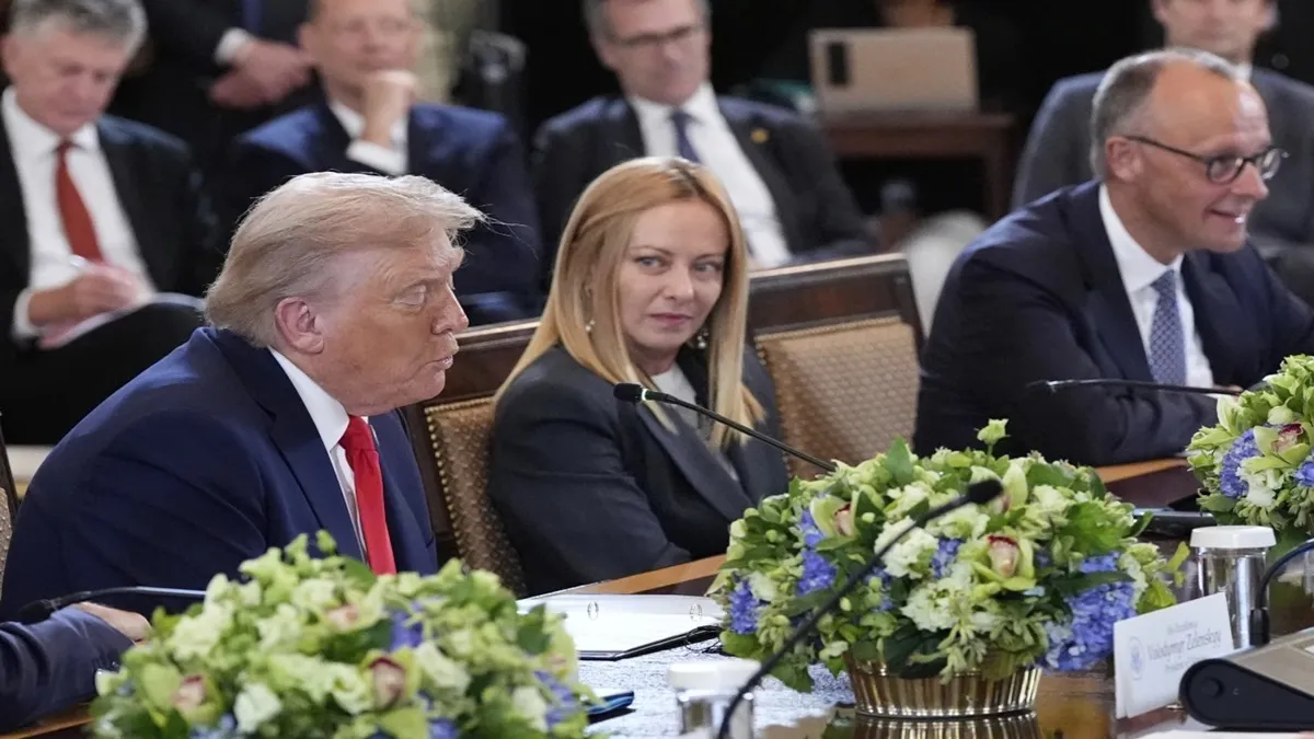 Italy PM Giorgia Meloni, Donald Trump and European leaders in White House- India TV Hindi