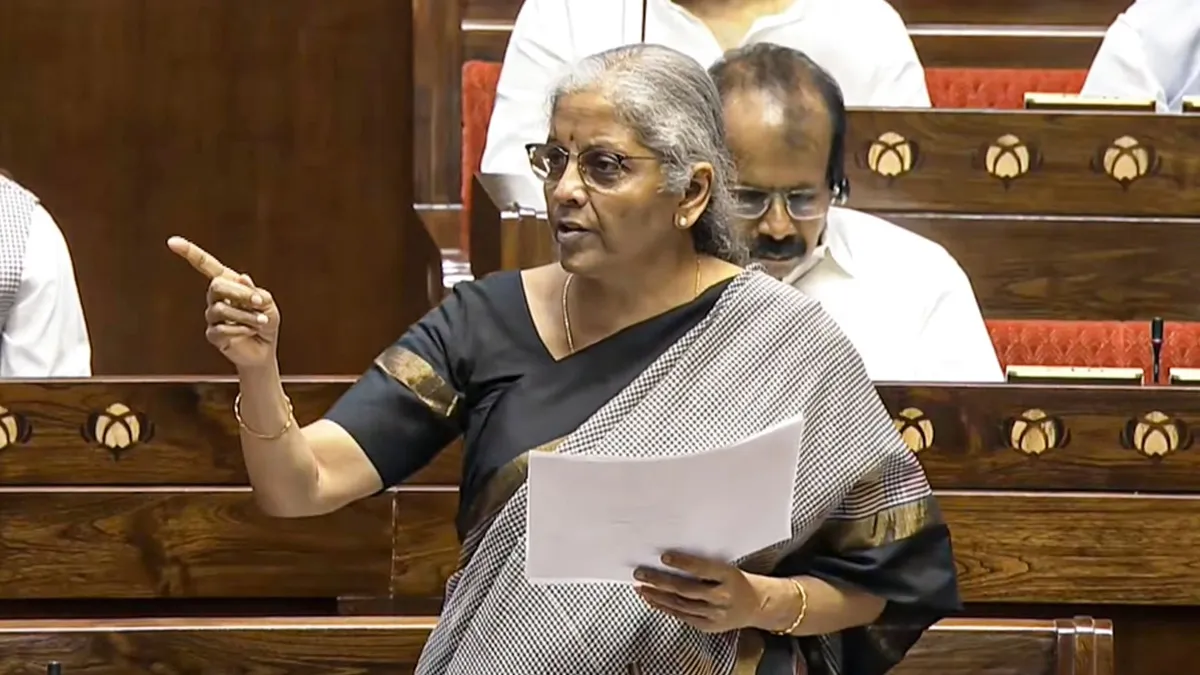 संसद में बोलती हुईं वित्त मंत्री निर्मला सीतारमण। (फाइल)- India TV Paisa
