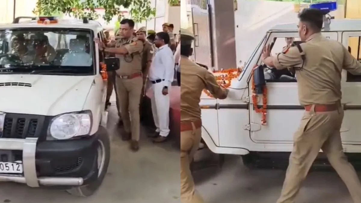 गाड़ी में धक्का लगाते IG प्रवीण कुमार- India TV Hindi