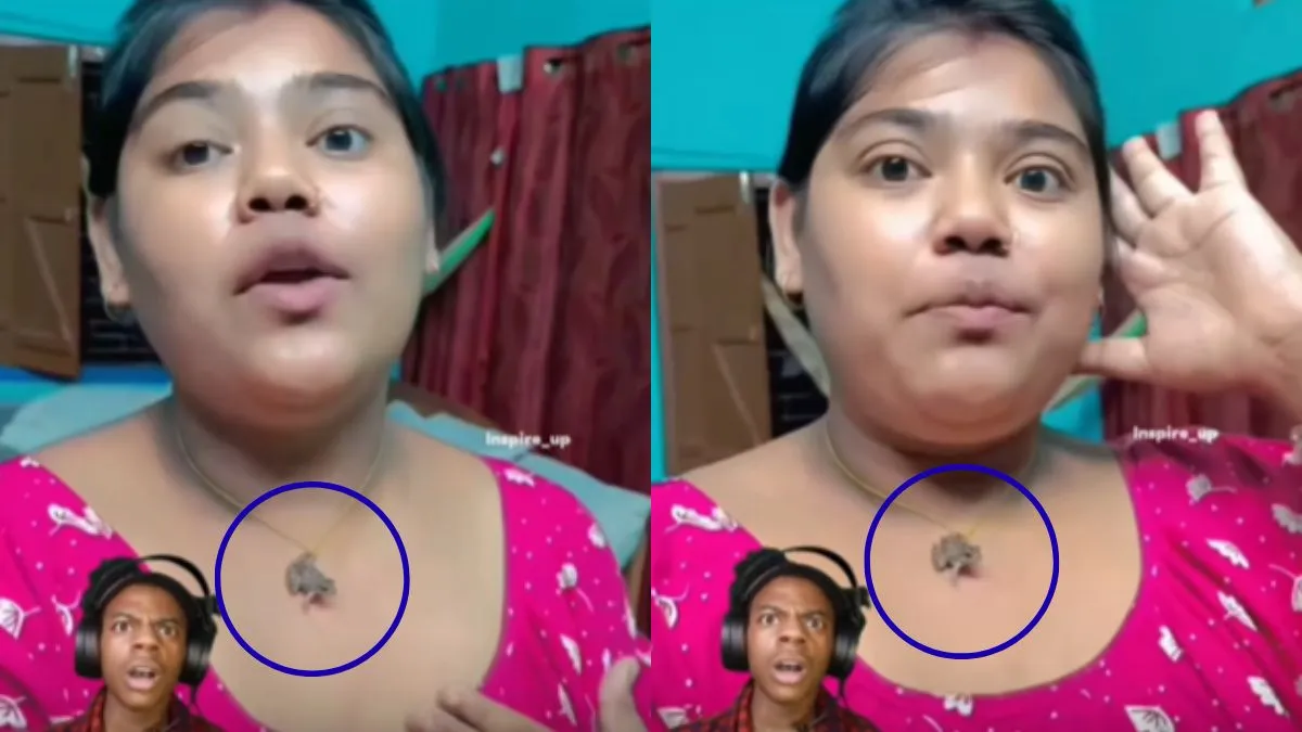 महिला के गले में लटके चेन पर टिकी लोगों की नजरें- India TV Hindi