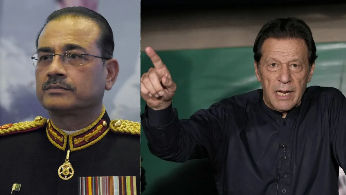 असीम मुनीर, पाक आर्मी चीफ (बाएं) और इमरान खान पूर्व पीएम (दाएं)- India TV Hindi