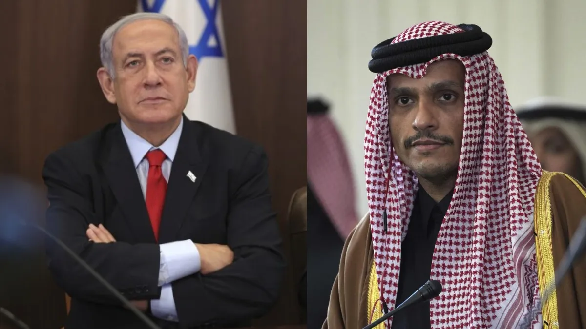 Benjamin Netanyahu Qatari PM AL THANI- India TV Hindi