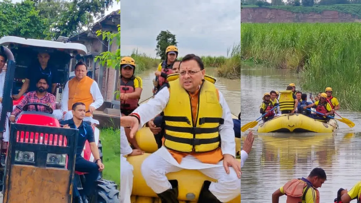 बाढ़ प्रभावित इलाकों में पहुंचे सीएम धामी- India TV Hindi
