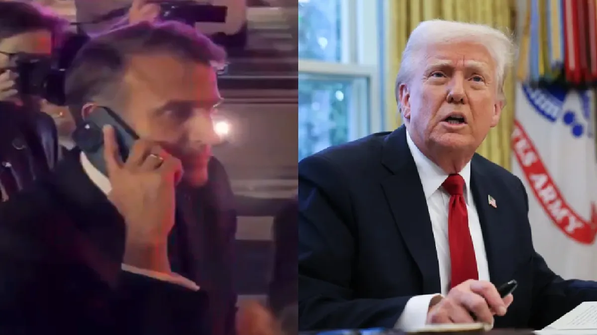 Emmanuel Macron (L) Donald Trump (R) - India TV Hindi