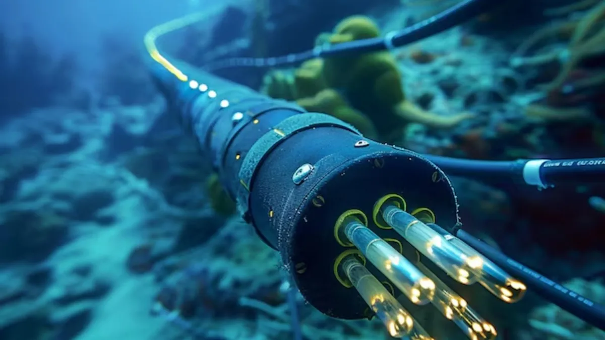 समुद्र के अन्दर मौजूद इंटरनेट केबल।- India TV Paisa