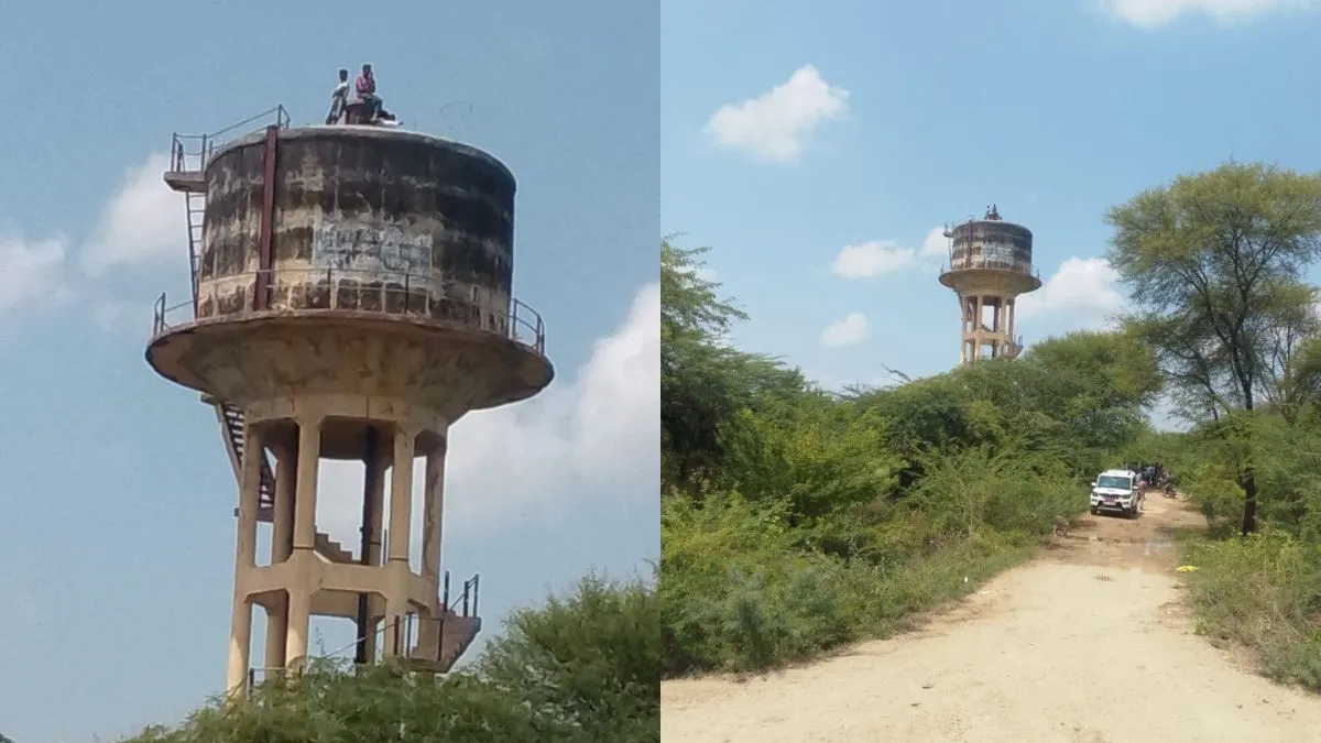 भीड़वाड़ा में पानी की टंकी पर चढ़ा सरपंच- India TV Hindi