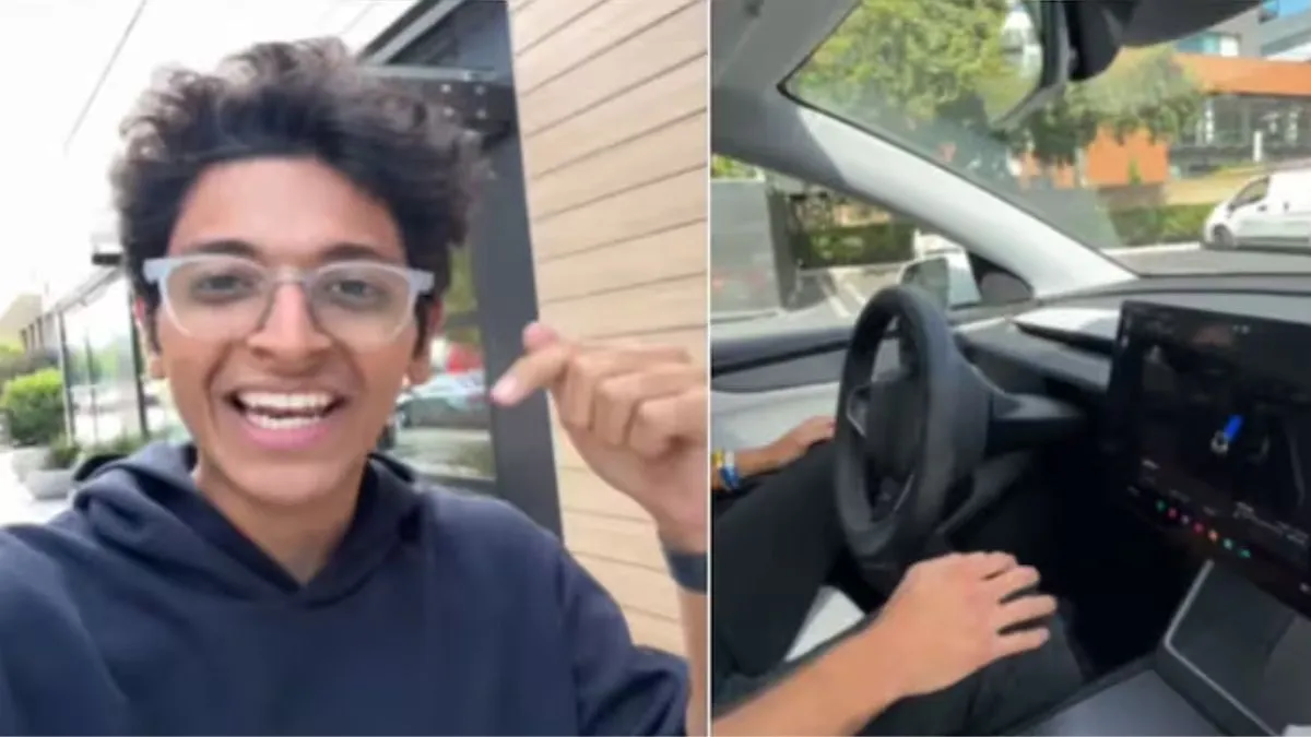viral video,indian youtuber in robotaxi- India TV Hindi