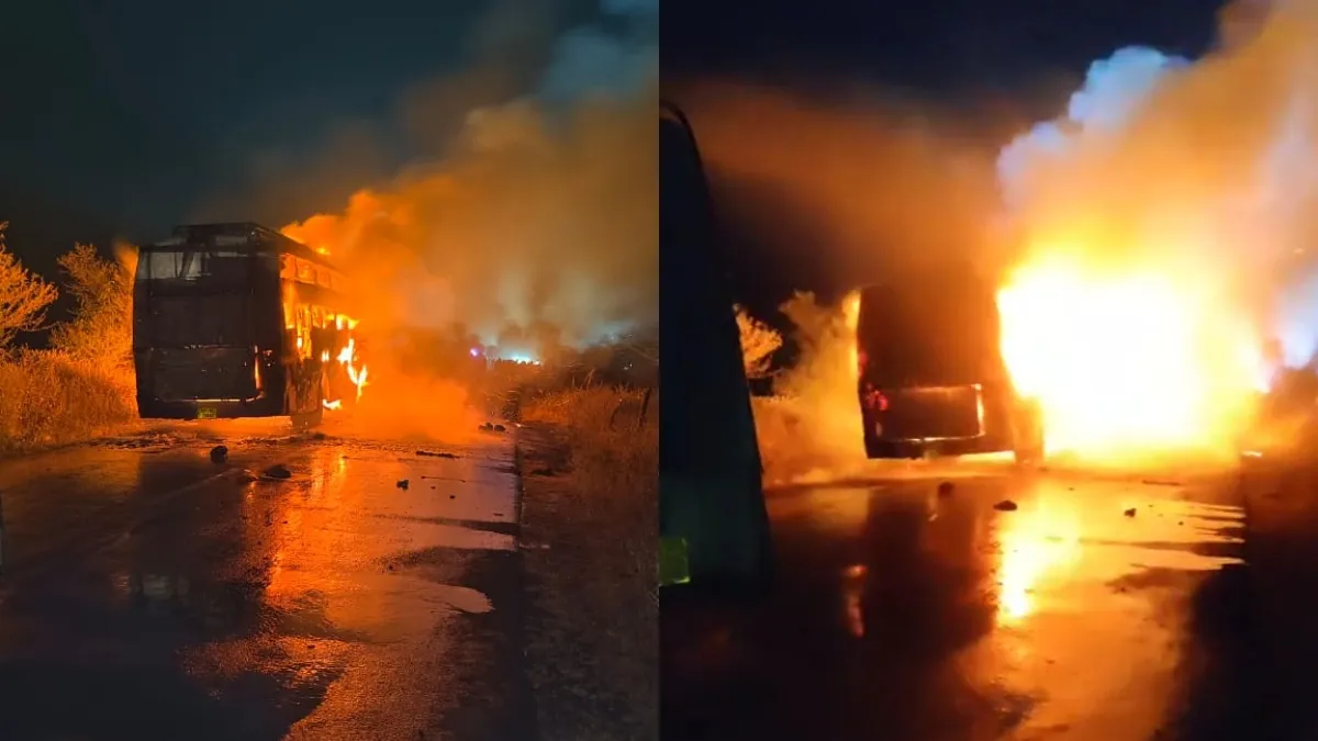 Bus Fire- India TV Hindi