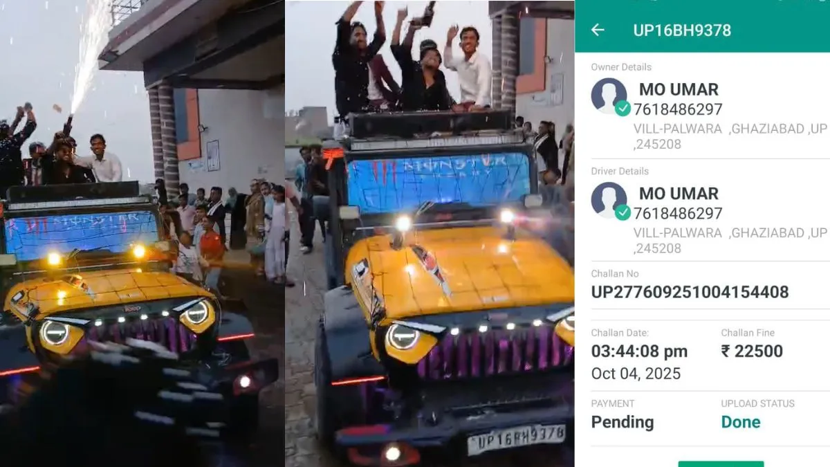 video viral, man celebrated birthday with fireworks,  violation of traffic- India TV Hindi