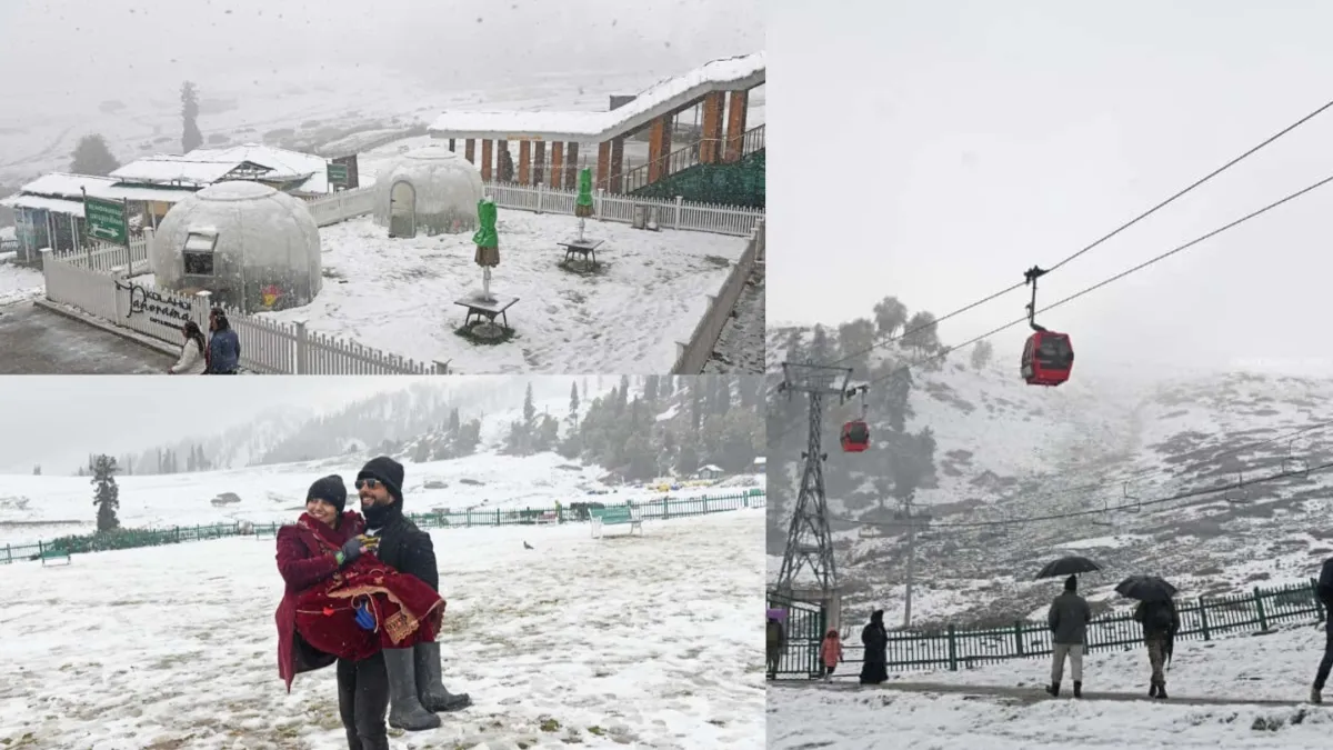 कश्मीर में पहली बर्फबारी- India TV Hindi