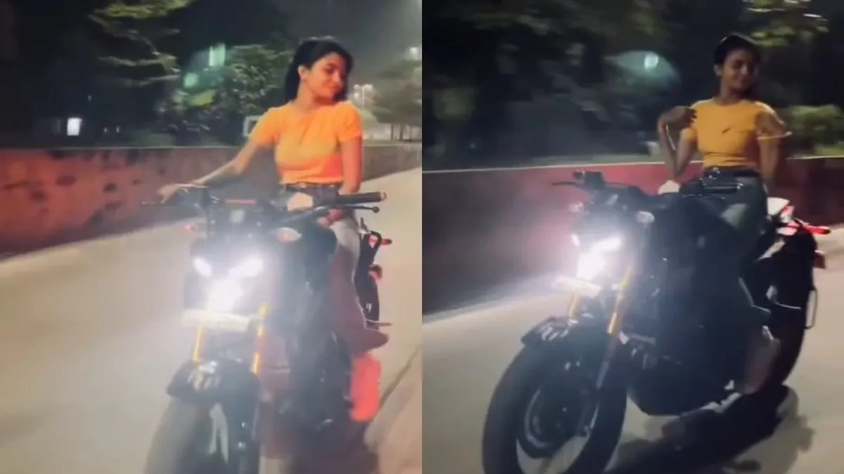 स्टंट करती युवती का वीडियो वायरल- India TV Hindi