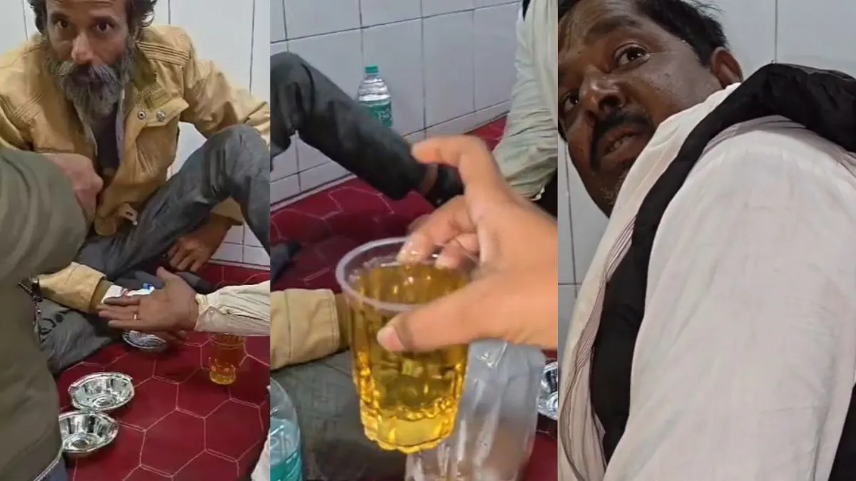 अस्पताल के बेड पर शराब पीता मिला मरीज। - India TV Hindi