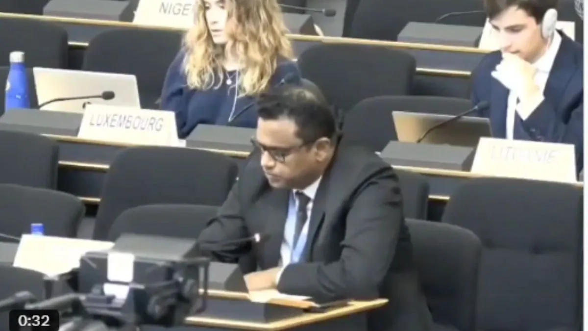 UNHRC में भारत के स्थायी मिशन के काउंसलर के.एस.मोहम्मद हुसैन। - India TV Hindi