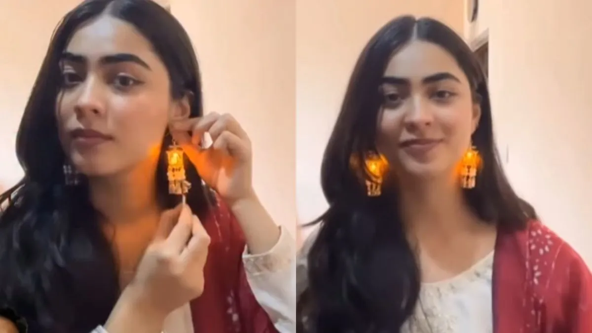 Earrings with lights, Unique Earrings, viral Earrings, viral video, viral news, trending news- India TV Hindi