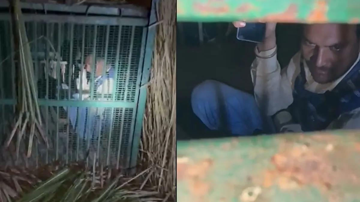  man got trapped in cage, Bahraich man trapped, Bahraich viral news, viral video, video viral - India TV Hindi