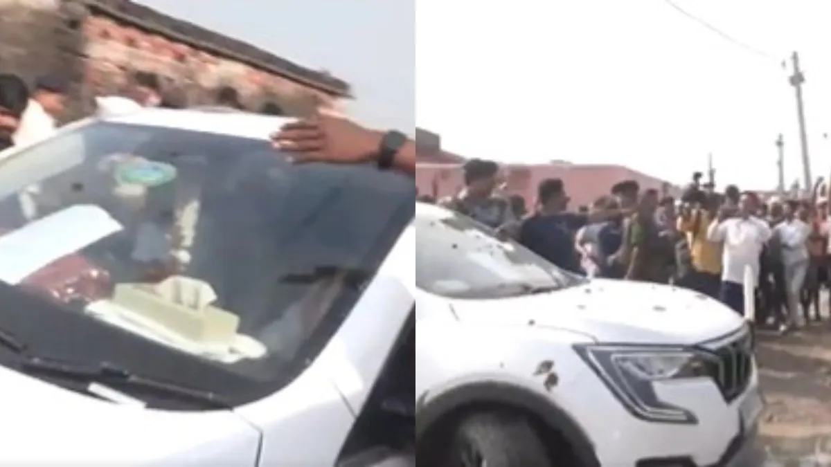 विजय सिन्हा के काफिले पर पत्थरबाजी की घटना- India TV Hindi