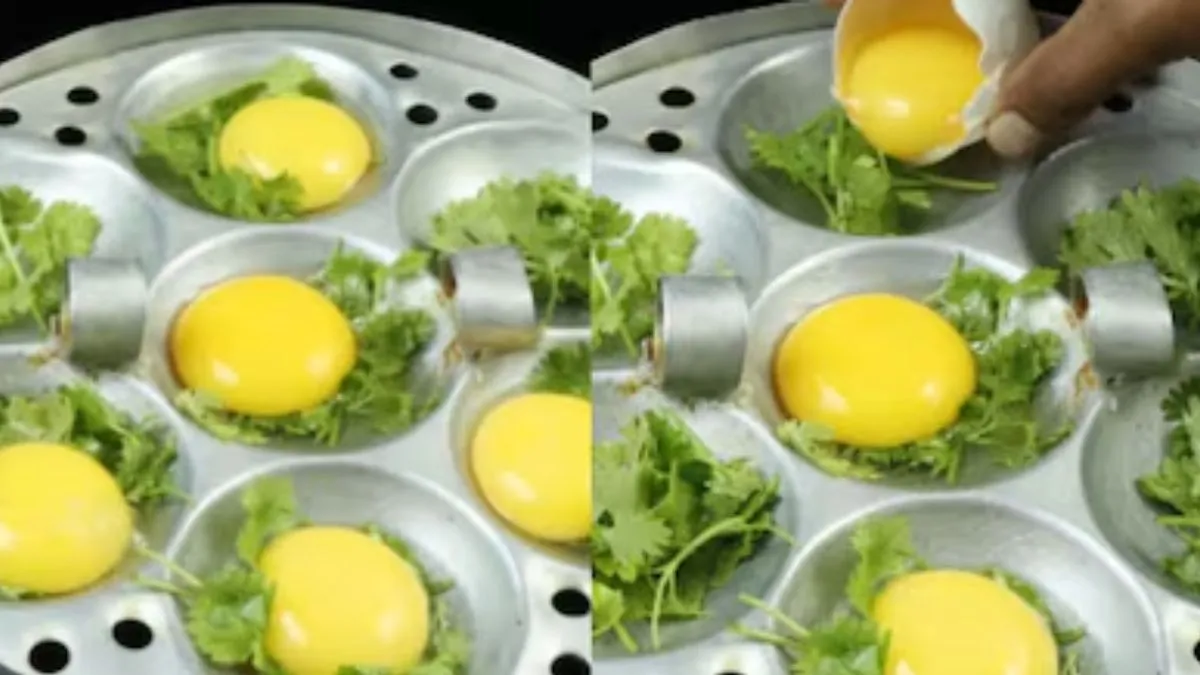 Egg Coriander Curry made in South Indian style recipe video goes viral see weird food combination vi- India TV Hindi