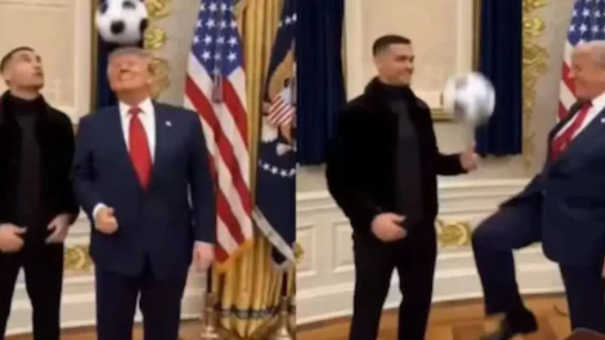 Donald Trump and Ronaldo, Donald Trump and Ronaldo in oval Office, Donald Trump and Ronaldo in white- India TV Hindi