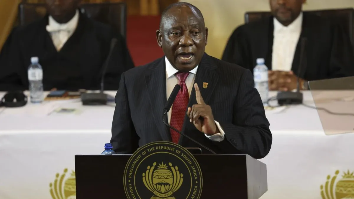 सीरिल रामफोसा, दक्षिण अफ्रीका के राष्ट्रपति।- India TV Hindi