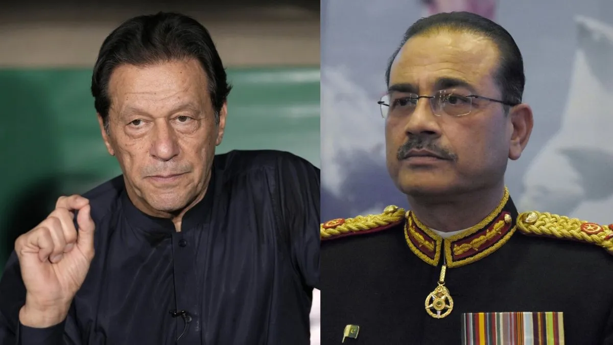 पाकिस्तान के पूर्व प्रधानमंत्री इमरान खान (बाएं) और आर्मी चीफ असीम मुनीर (दाएं)- India TV Hindi