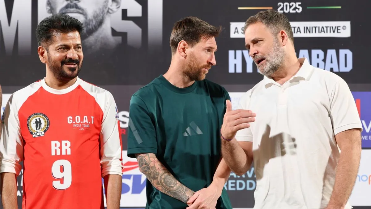 Lionel Messi visits Hyderabad during his GOAT India tour.- India TV Hindi