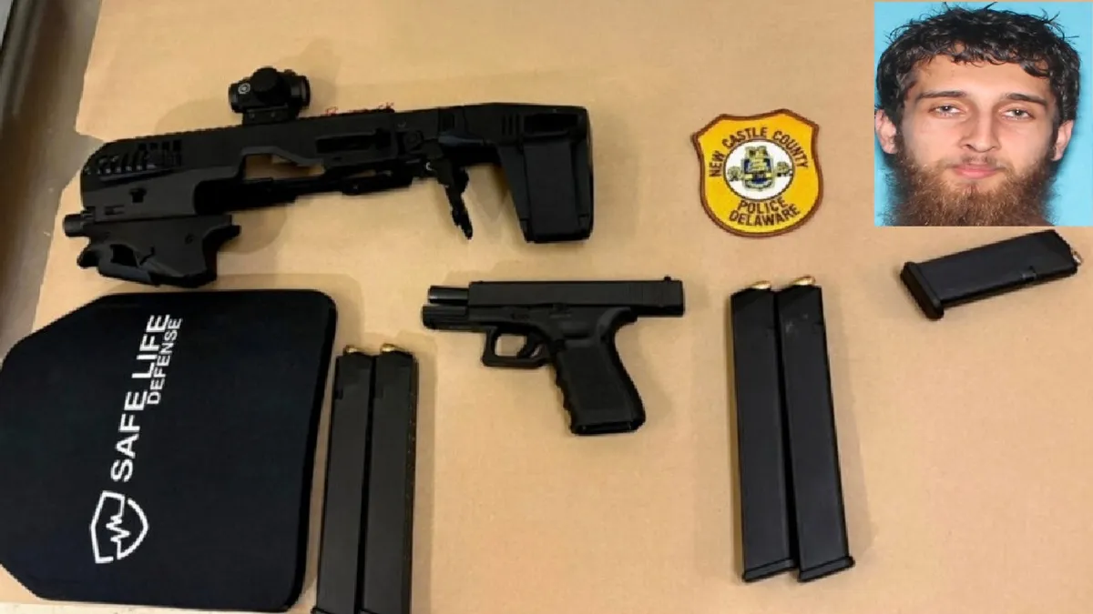 photo provided by the New Castle County Police Department shows items belonging to Luqmaan Khan afte- India TV Hindi